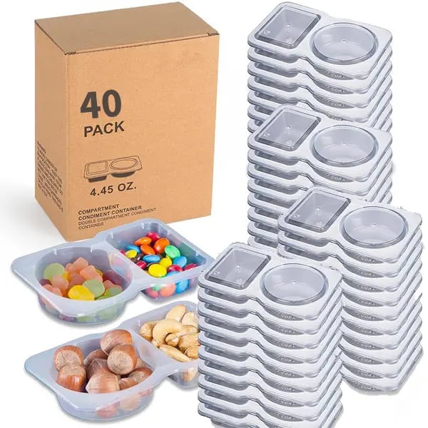 ⏳Begrenzte Zeit 50% Rabatt💥Wiederverwendbarer Snackbehälter mit zwei Fächern