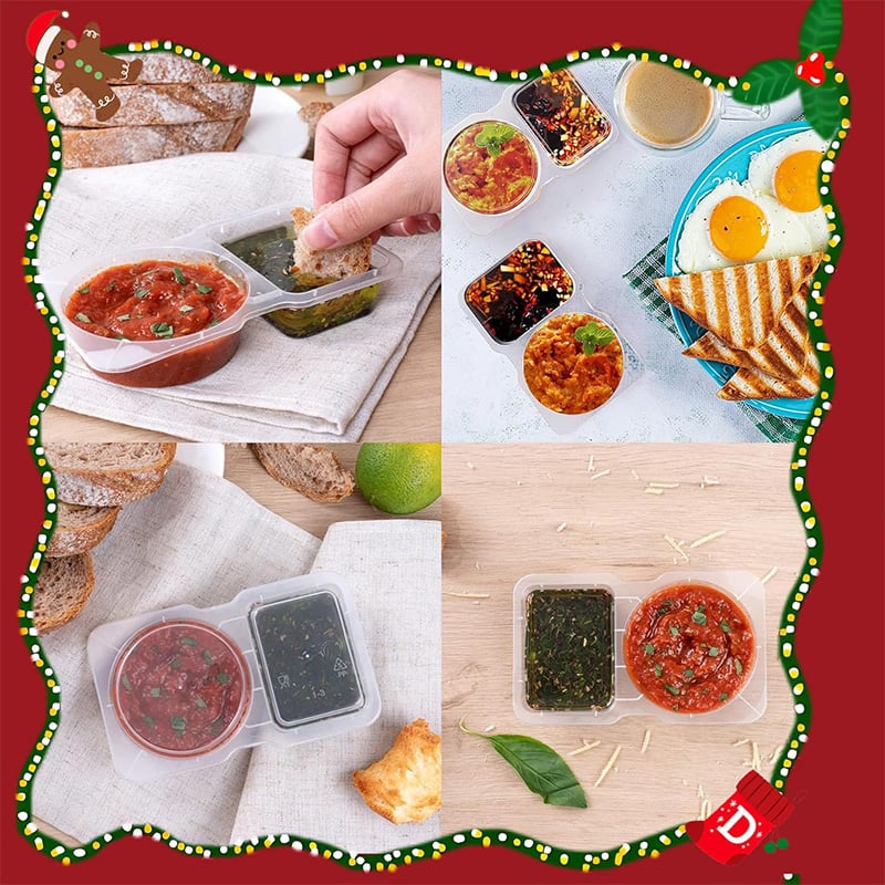 ⏳Begrenzte Zeit 50% Rabatt💥Wiederverwendbarer Snackbehälter mit zwei Fächern