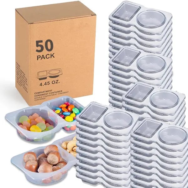 ⏳Begrenzte Zeit 50% Rabatt💥Wiederverwendbarer Snackbehälter mit zwei Fächern