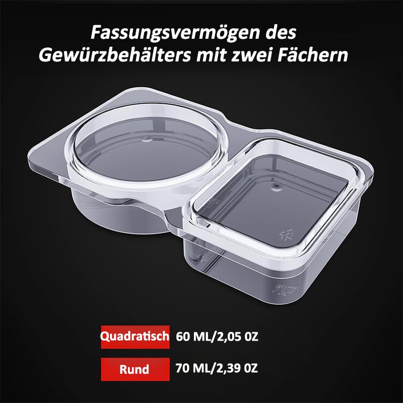 ⏳Begrenzte Zeit 50% Rabatt💥Wiederverwendbarer Snackbehälter mit zwei Fächern