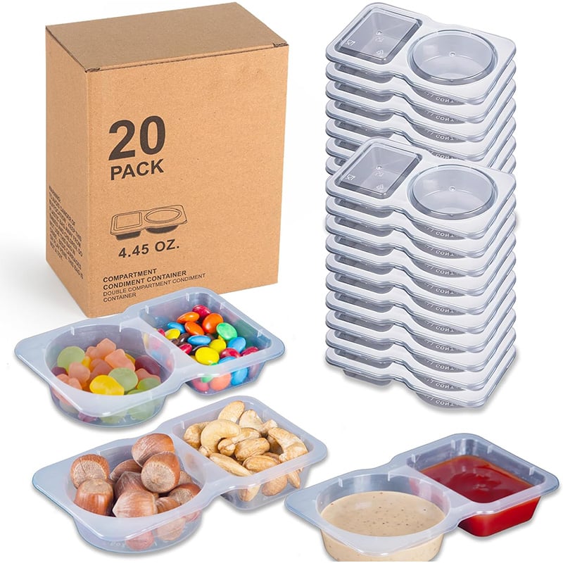 ⏳Begrenzte Zeit 50% Rabatt💥Wiederverwendbarer Snackbehälter mit zwei Fächern