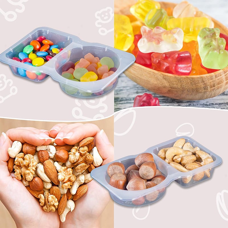 ⏳Begrenzte Zeit 50% Rabatt💥Wiederverwendbarer Snackbehälter mit zwei Fächern