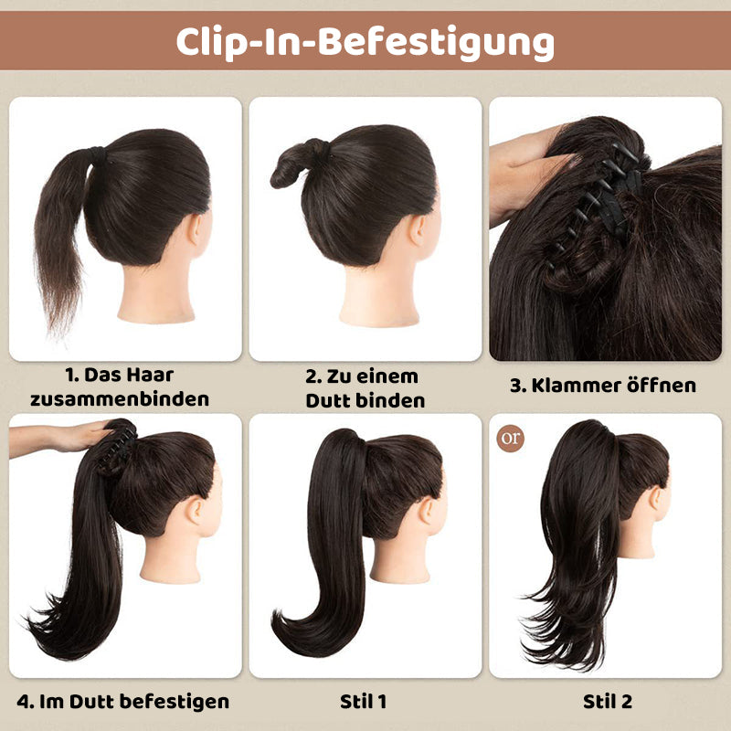 💜 LETZTER TAG DER AKTION - 50 % RABATT 💜Lockige, gewellte Frizz-Haarverlängerung mit Pferdeschwanz
