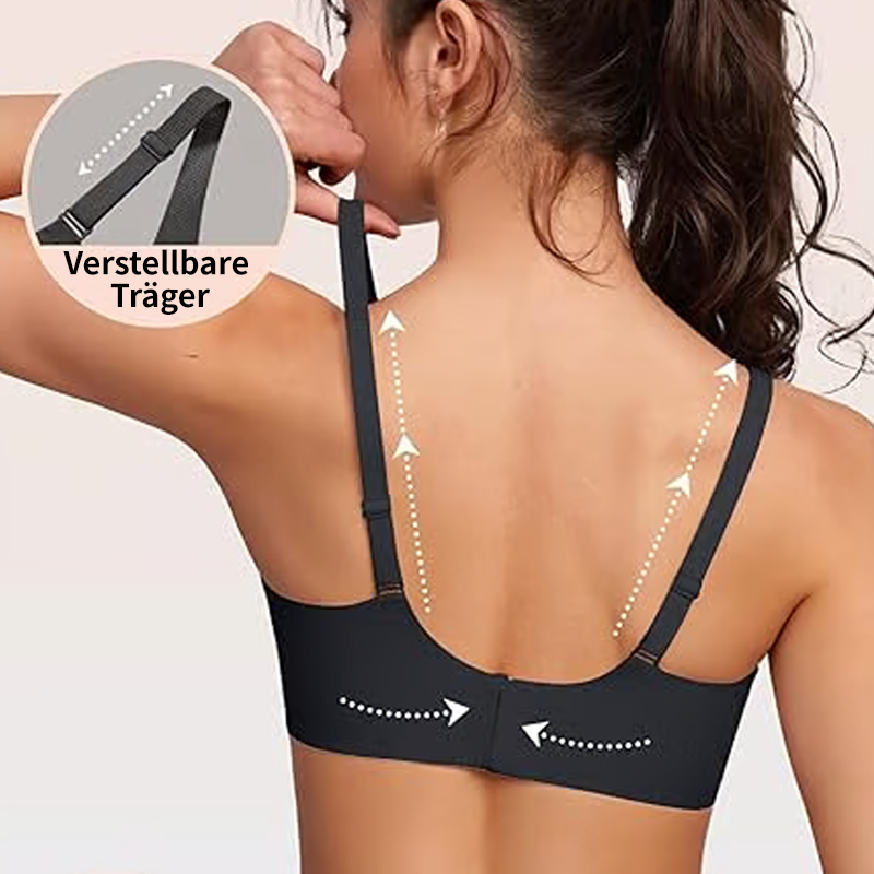 💜Begrenzte Zeit 50% Rabatt💜Nahtloser Push-up-BH mit tiefem V-Ausschnitt und ohne Bügel