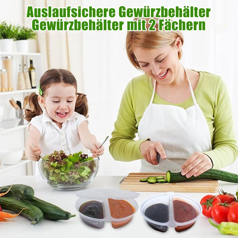 ⏳Begrenzte Zeit 50% Rabatt💥Wiederverwendbarer Snackbehälter mit zwei Fächern