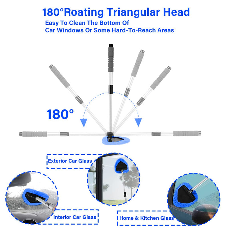 🔥Heißer Verkauf🔥🚗 Autowindschutzscheiben-Reinigungsset – Teleskopdesign mit 180°-Drehung 📢