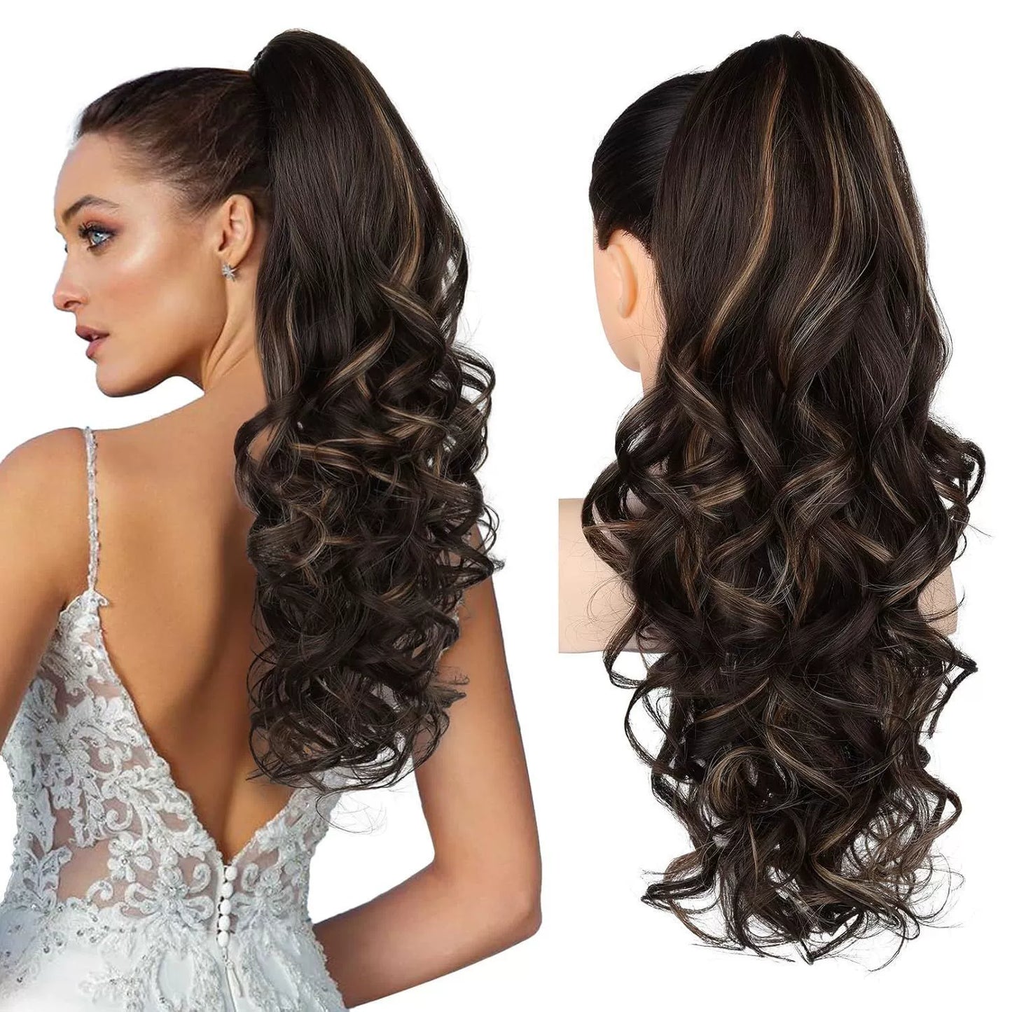 💜Zeitlich begrenzte Aktion 50 % Rabatt💜Clip-on-Haarverlängerung für welligen Pferdeschwanz