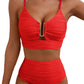 💕 LETZTER TAG AKTION – 50 % RABATT 💕Damen Push-up Bikini mit hohem Bund