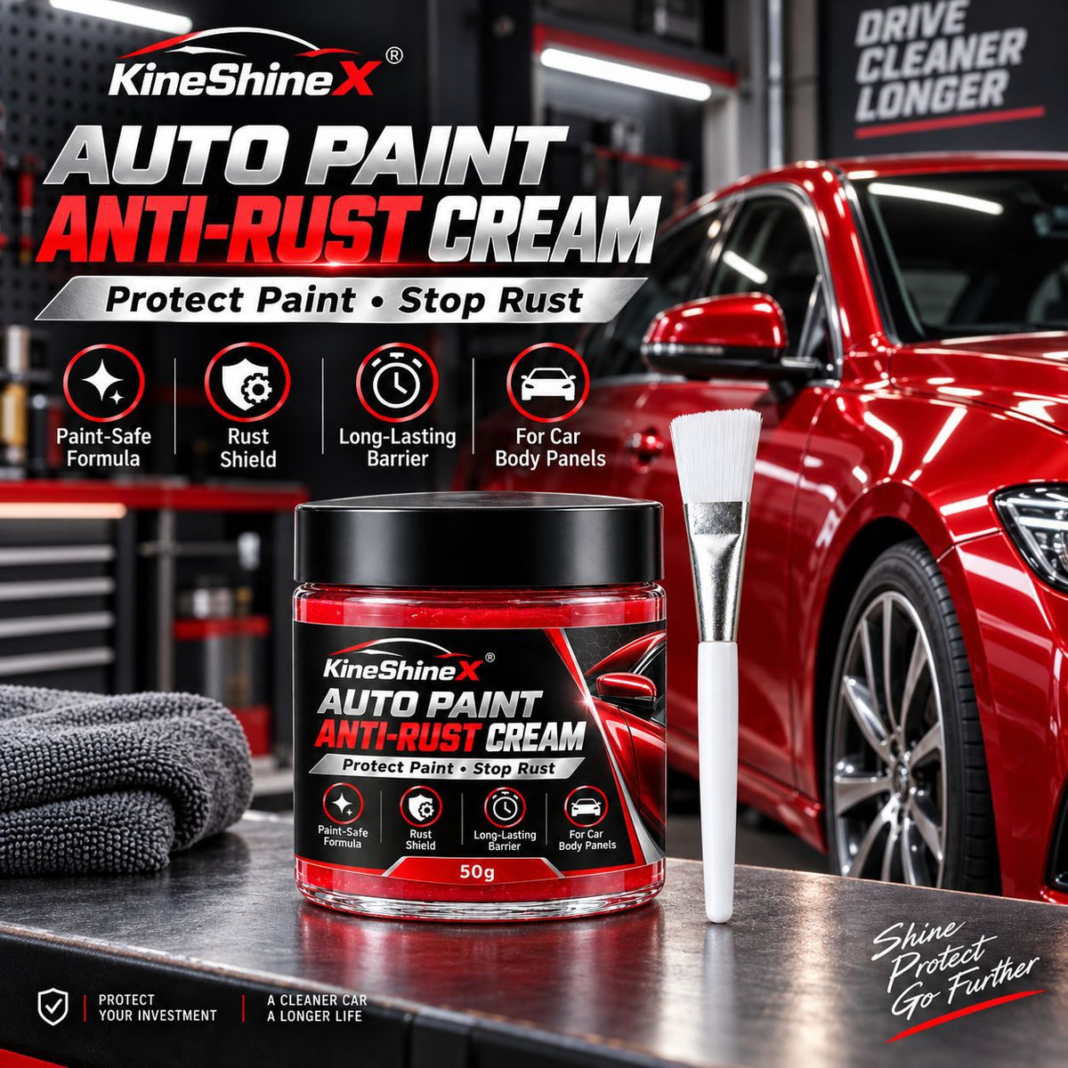 Reparaturpaste gegen Rost an Autokarosserien