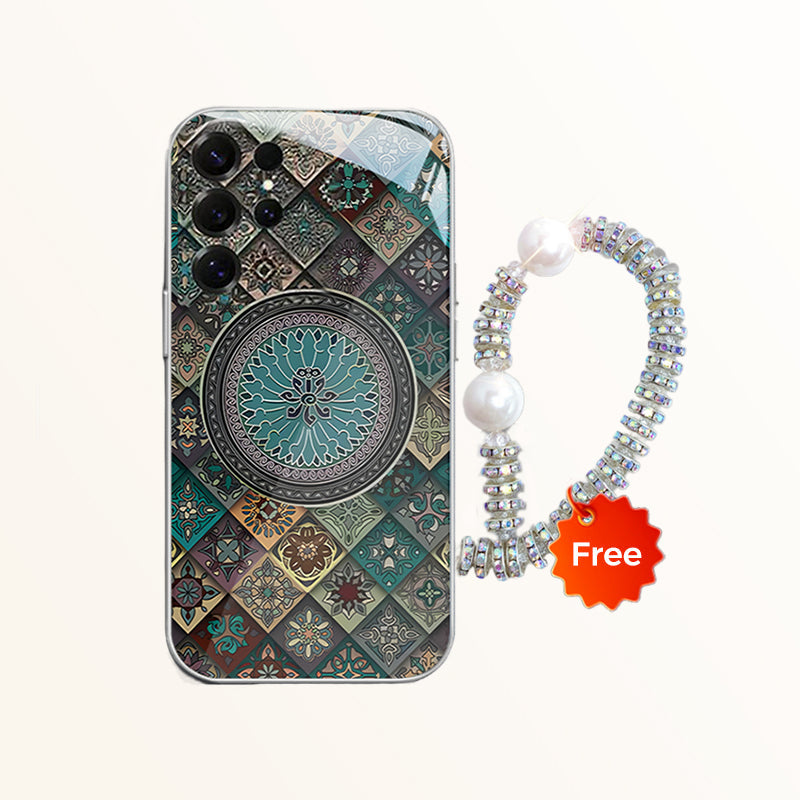 Bunte Blaue Lotusblume Totem Hülle für Samsung S Serie – Erhalte ein GRATIS Exquisites Diamantarmband!🔥