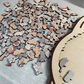 🎁Weihnachtsverkauf - 50 % Rabatt🎅Morandi-farbenes Katzenförmiges Holzpuzzle mit 135 Teilen