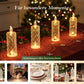 4er-Set LED-Kerzen mit Kristall-Optik