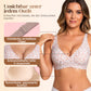 2-teiliges Set💕 Nahtloser, kabelloser Push-up-BH für Damen – Tiefes V
