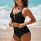💕 LETZTER TAG AKTION – 50 % RABATT 💕Damen Push-up Bikini mit hohem Bund