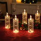 4er-Set LED-Kerzen mit Kristall-Optik