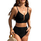 💕 LETZTER TAG AKTION – 50 % RABATT 💕Damen Push-up Bikini mit hohem Bund