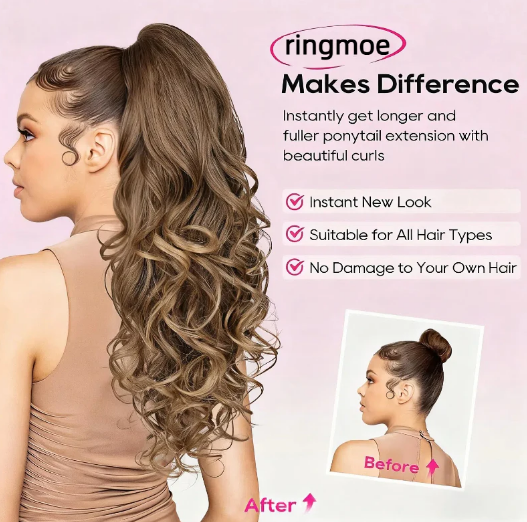💜Zeitlich begrenzte Aktion 50 % Rabatt💜Clip-on-Haarverlängerung für welligen Pferdeschwanz