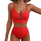 💕 LETZTER TAG AKTION – 50 % RABATT 💕Damen Push-up Bikini mit hohem Bund