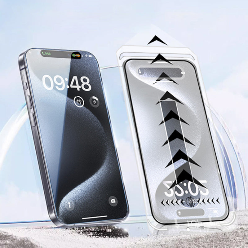 📱Kaufe 1, erhalte 1 gratis📱4K HD/Anti-Peeping-Displayschutz aus gehärtetem Glas mit automatischer Staubentfernungsinstallation für das iPhone
