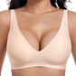 2-teiliges Set💕 Nahtloser, kabelloser Push-up-BH für Damen – Tiefes V
