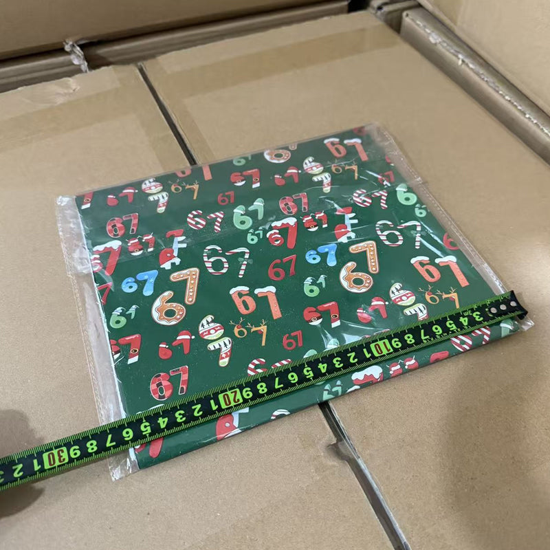 🎁🎄 Lustiges Weihnachts-Zahlen-Muster Geschenkpapier – Mach Deine Geschenke Unvergesslich!