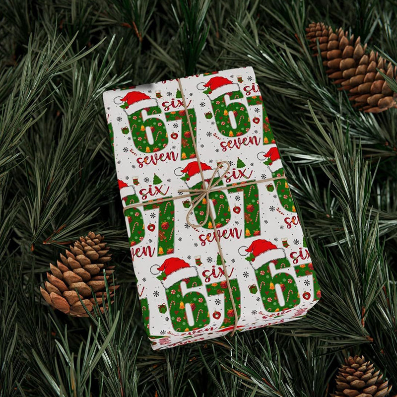 🎁🎄 Lustiges Weihnachts-Zahlen-Muster Geschenkpapier – Mach Deine Geschenke Unvergesslich!