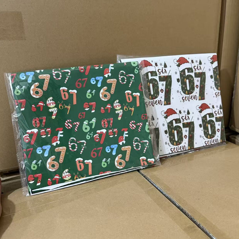 🎁🎄 Lustiges Weihnachts-Zahlen-Muster Geschenkpapier – Mach Deine Geschenke Unvergesslich!