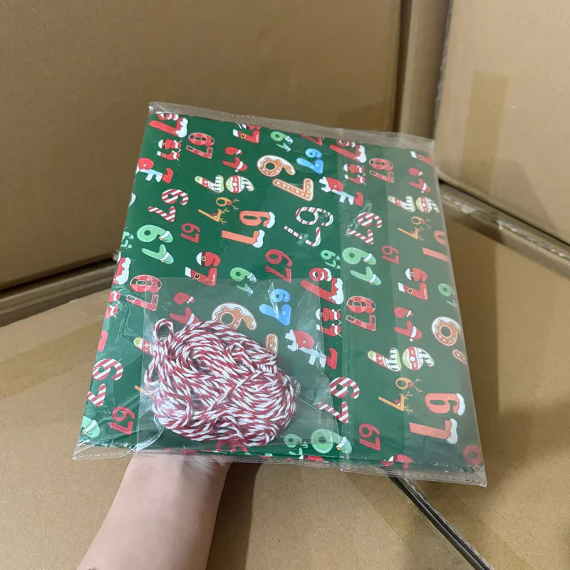 🎁🎄 Lustiges Weihnachts-Zahlen-Muster Geschenkpapier – Mach Deine Geschenke Unvergesslich!