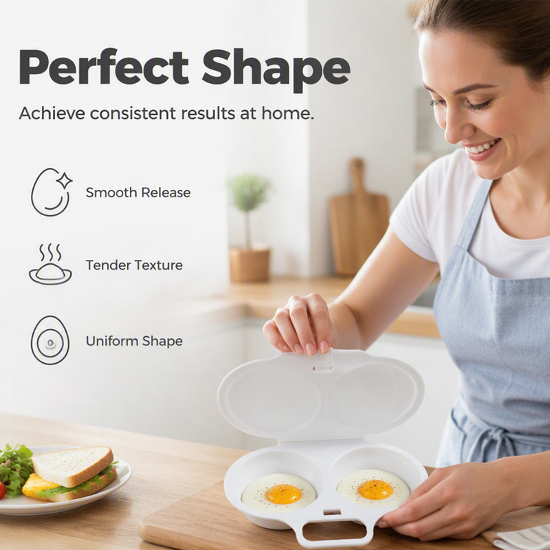 ✨50% Rabatt✨🍳 Mikrowellen-Eierkocher mit Deckel und Griff – Schnell, sicher & platzsparend – Perfekt für das schnelle Frühstück, Weich- & Hartgekochte Eier in Minuten ✨